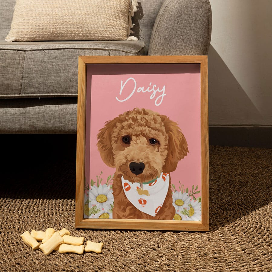 hand-drawn custom family portrait